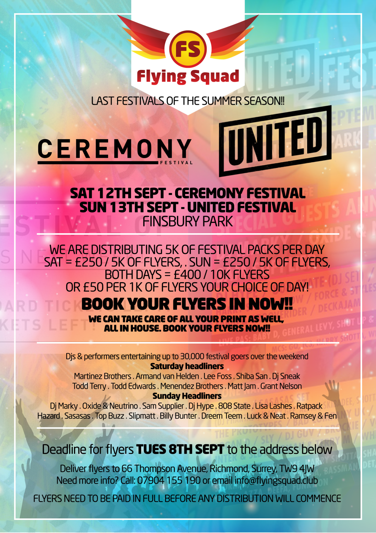 calling all promoters flying squad exclusive flyer distribution festival flyers